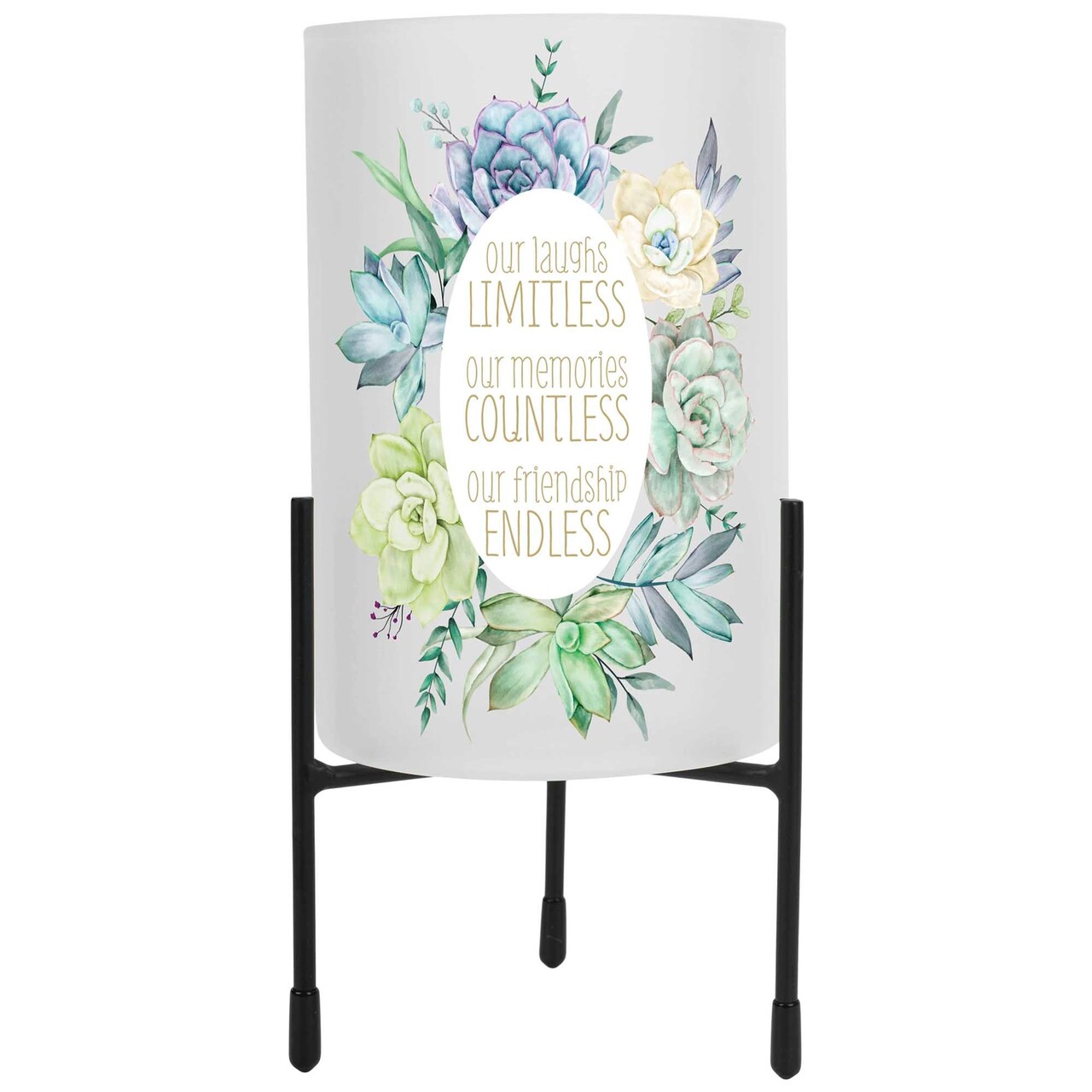 Edge Collection - 8" x 4" - White - Sentimental Hurricane Candleholder for Pillar Candles - 1 Piece